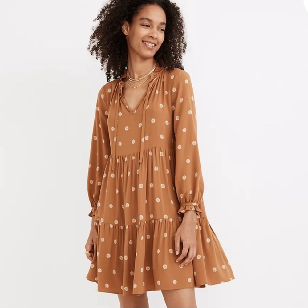 Madewell Long Sleeve V-Neck Sundress